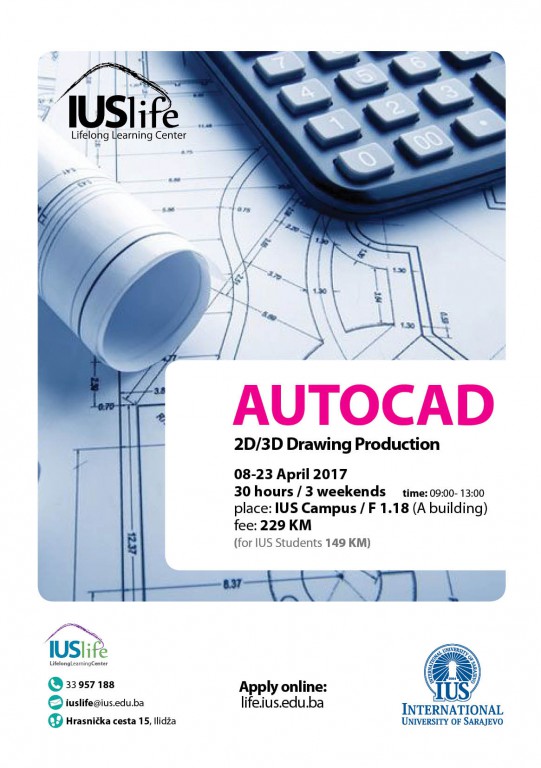 AUTOCAD 2D/3D crtanje na IUS Life